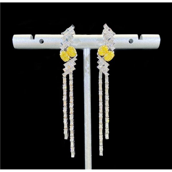 Yellow Diamond Earrings