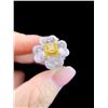 Image 2 : Yellow Diamond Crystal Clover Ring