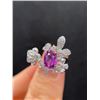 Natural Unheated Pink Sapphire Open Ring