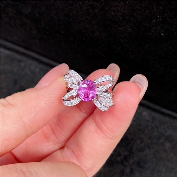 Natural Unheated Pink Sapphire Ring