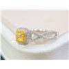 Image 2 : Yellow Cushion Cross-Band Ring