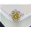 Oval Yellow Diamond Halo Ring