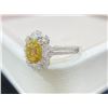 Image 2 : Oval Yellow Diamond Halo Ring
