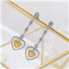 Yellow Diamond Heart Earrings
