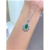 Natural Unheated Tsavorite Teardrop Necklace