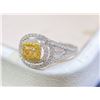 Image 2 : Yellow Double Halo Diamond Ring