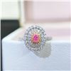 Pink Oval Straight-Band Ring