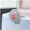 Image 2 : Pink Oval Straight-Band Ring