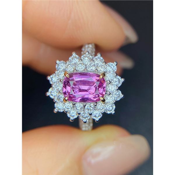 Natural Unheated Padparadscha Ring