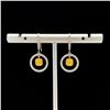 Yellow Diamond Donut Earrings