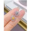 Image 3 : Yellow Diamond Flower Stud Earrings