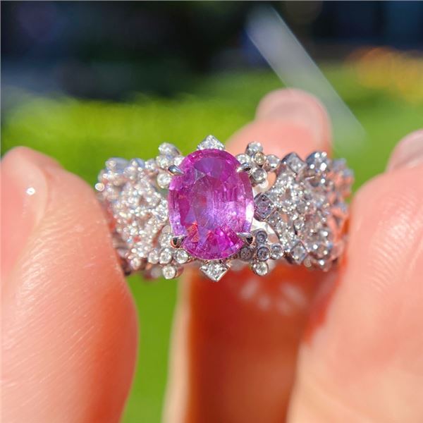 Vintage Palace Pink Sapphire Ring