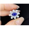Royal Blue Sapphire Floral Ring