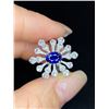 Royal Blue Sapphire Double Petal Ring