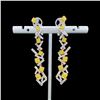 Geometric Yellow Diamond Drop Earrings