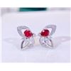 Ruby Butterfly Earrings