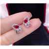 Image 2 : Ruby Butterfly Earrings