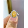 1ct Oval Yellow Diamond Y-Shank Ring