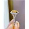 Image 3 : 1ct Oval Yellow Diamond Y-Shank Ring