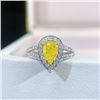 Yellow Diamond Teardrop Ring