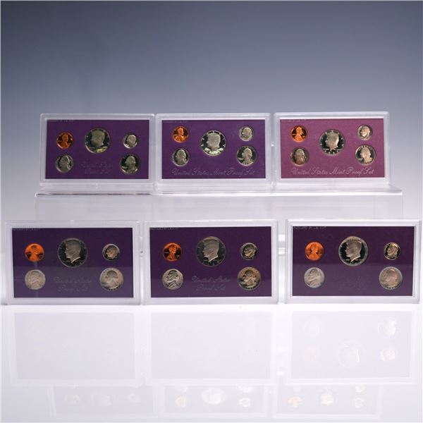 6pc 1984-S to 1989-S United States Mint Proof Coin Sets