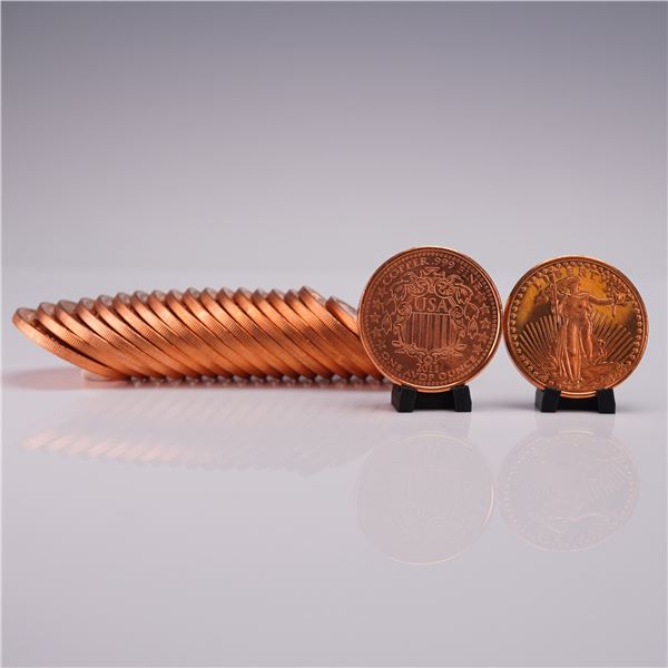 20pc 2011 U.S.A. Liberty 1 oz. Copper Coins