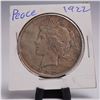Image 1 : 1922 Peace Dollar Silver One Dollar Coin