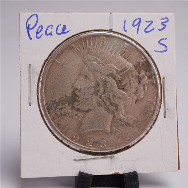 1923-S Peace Dollar Silver One Dollar Coin