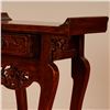Image 3 : Chinese Carved Hardwood Altar Table w/ Drawer, Phoenix & Floral Motifs