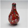 Image 2 : Chinese Cloisonne Red Floral Snuff Bottle