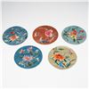 Image 1 : 5pc Dun Huang Silk Floral Art Patches