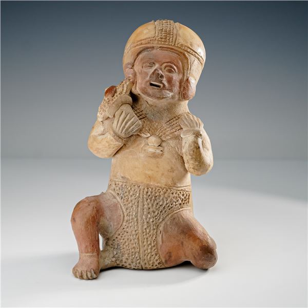 Pre-Columbian Terracotta Seated Figure, Nayarit Style