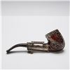 Image 2 : Antique German Wood Pipe with Intricate Filigree Metal Design