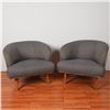 Image 1 : Pair of Mid Century Modern Barrel Back Lounge Chairs