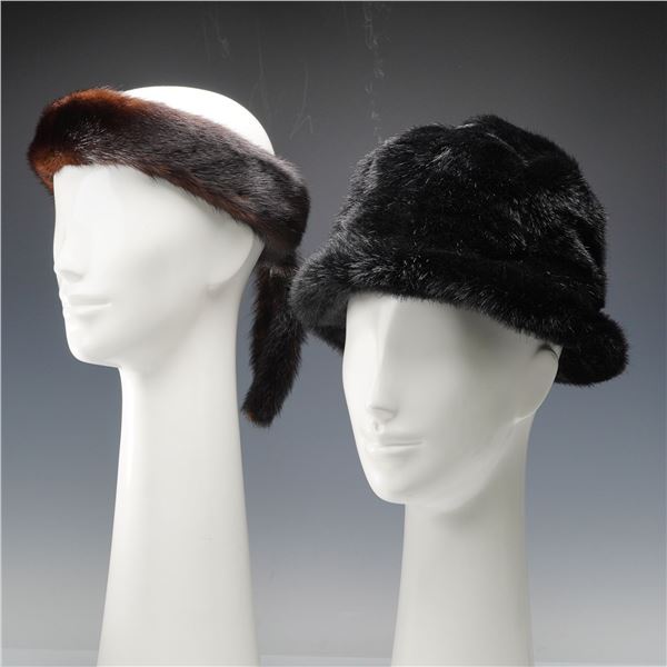 2pc La Maison De La Fausse Fourrure Hat and Headband