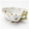 Image 5 : 2pc Herend Rothchild Bird Leaf Dish & Dresden Saxony Floral Dish
