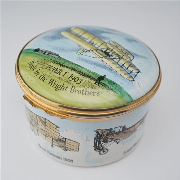 Bilston Enamel Box, Wright Brothers Aviation Design