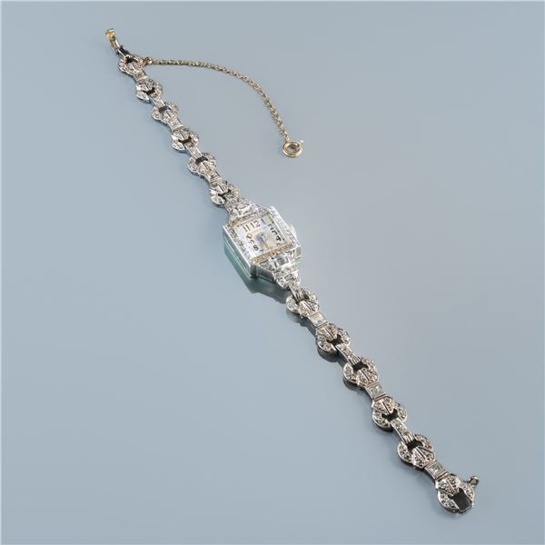 Hamilton Platinum and Diamond Wristwatch