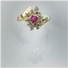 Image 4 : 14k Gold Ruby and 0.60ctw Diamond Ring