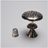Image 1 : 2pc Sterling Silver Thimble and Hat Pin Holder