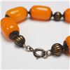Image 4 : 2pc Art Deco Style Orange Resin and Red Glass Beaded Necklaces