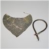 Image 1 : 2pc Whiting and Davis Silver Mesh Bib Necklace & Snake Coil Mesh Necklace