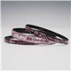 Image 2 : 5pc Michaela Frey Pink Enamel and Brown Marbled Bangles