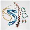 Image 1 : 6pc Collection of Beaded Necklaces, Bracelets and Pair of Earrings