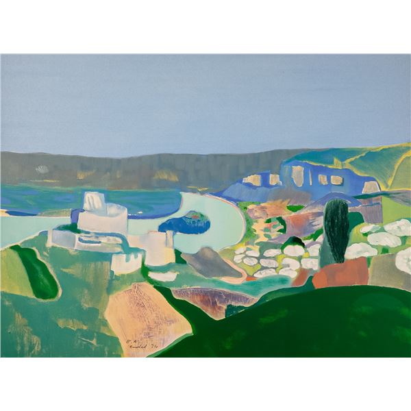 Endel Koks, Artist Proof Lithograph on Paper, Chateau Gaillard, Signed