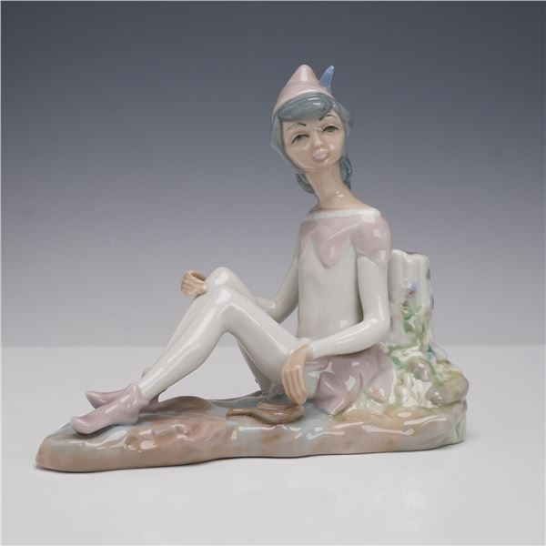 Casades Spanish Porcelain Figurine, Seated Harlequin