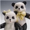 Image 3 : Cybis Porcelain Panda Pair with Bows Figurine