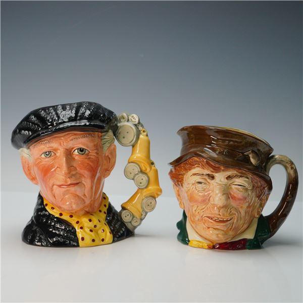 2pc Royal Doulton Character Jug Set Pearly King D6760 and Paddy