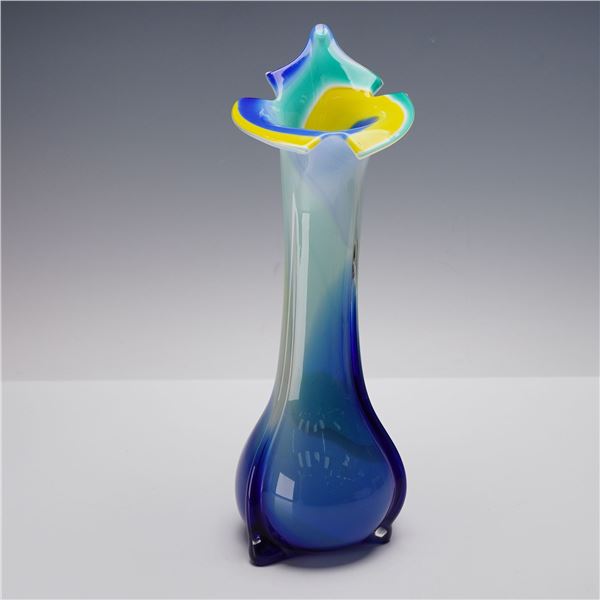 Jack In The Pulpit Hand Blown Art Glass Vase