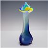 Image 1 : Jack In The Pulpit Hand Blown Art Glass Vase